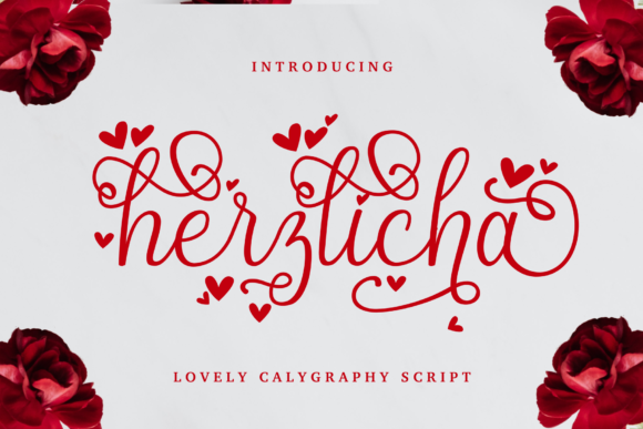 Herzlicha Font: A Touch of Romance for Your Brand