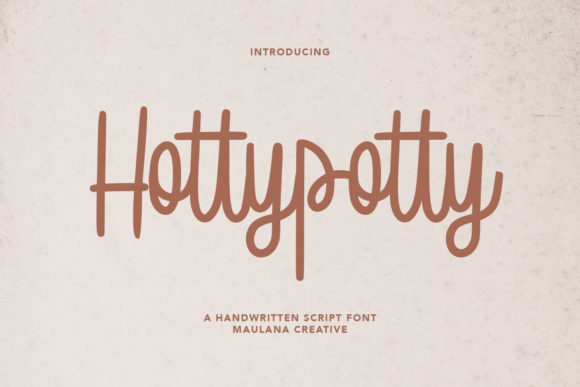 Hottypotty Font: A Handwritten Typeface for Creative Makers