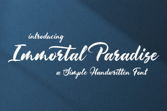 Immortal Paradise Font: A Delightful Typeface for Handmade Creations