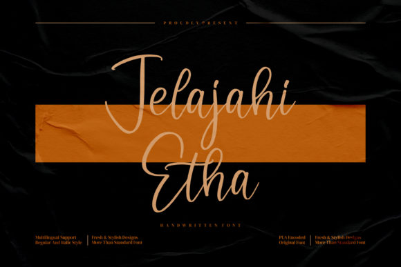 Jelajahi Etha: A Premium Handwritten Typeface for Creative Branding