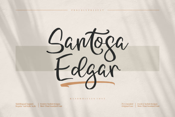Santosa Edgar: A Script Font with Heart